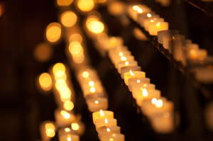 Candles in temple