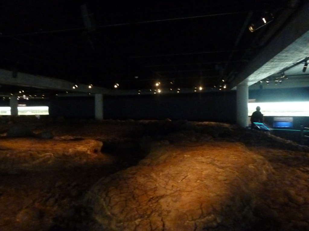 What remains of a Viking settlement is on display at the Viking Museum Reykjavik in Iceland. The settlement exhibition in some measure appears to just be a pile of dirt. Photo credit: M. Ciavardini.