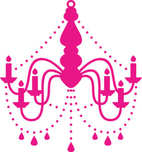 pink chandelier