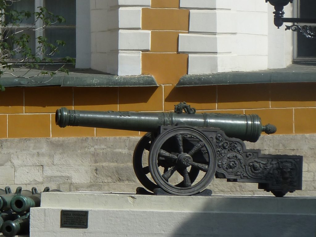 Napoleon left some cannons behind when the French fled Moscow. This cannon is in the Kremlin. Photo credit: M. Ciavardini.