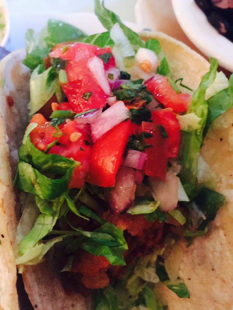 Savoring the oyster tacos at Bedford, N.Y.'s Truck restaurant on National Taco Day. What is your favorite filling for a taco? Photo credit: L. Tripoli. #NationalTacoDay