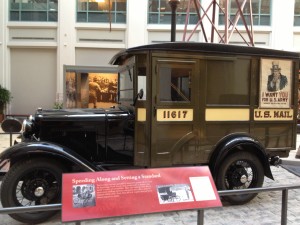 An old mail truck at the National Postal Museum. Photo credit: L. Tripoli