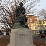 Statue of Nathaniel Hawthorne in Witch City -- Salem, MA. Photo credit: L. Tripoli.
