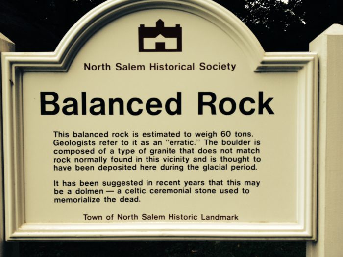 Signage near the Balanced Rock address its details and history. Photo credit: M. Ciavardini.
