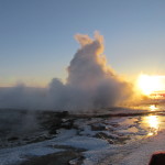Steam erupting from Strokkur geyser in Iceland. Photo credit: M. Ciavardini.