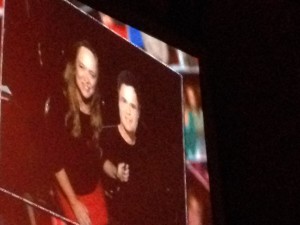 Appearing on the big screen at the Donny & Marie show in Las Vegas Photo credit: M. Ciavardini