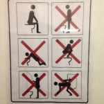 bathroom etiquette sign