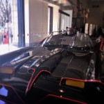 Holy human collectors' item! The Batmobile from the 1960s television series is on display at the New York Historical Society. Photo credit: Michael Ciavardini