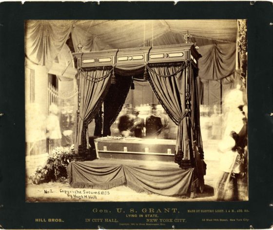 President Ulysses S. Grant lying in state in City Hall, New York City, 1885. Photo credit: National Park Service Manhattan Historic Sites Archive