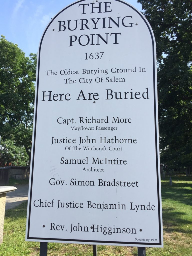 The Old Burying Point in Salem, Mass. is the final resting place of some notables. Photo credit: M. Ciavardini