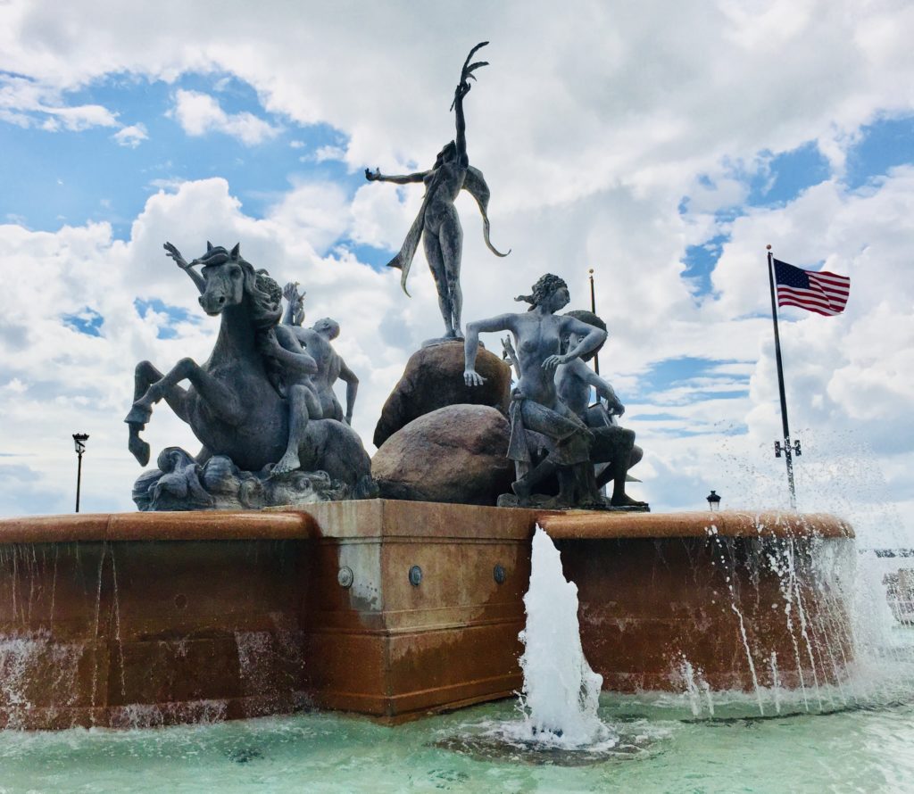 There is plenty to see on a walking tour of Old San Juan. Here, Raíces Fountain. Photo credit: M. Ciavardini.