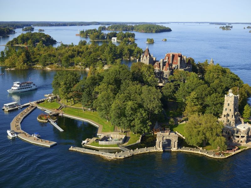 Boldt Castle on Heart Island in the 1000 Islands region of New York state.   Photo courtesy of 1000 Islands Harbor Hotel.