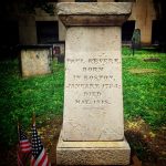 The grave of American Founding Father Paul Revere in the Granary Burying Ground in Boston, MA. Photo credit: L. Tripoli.