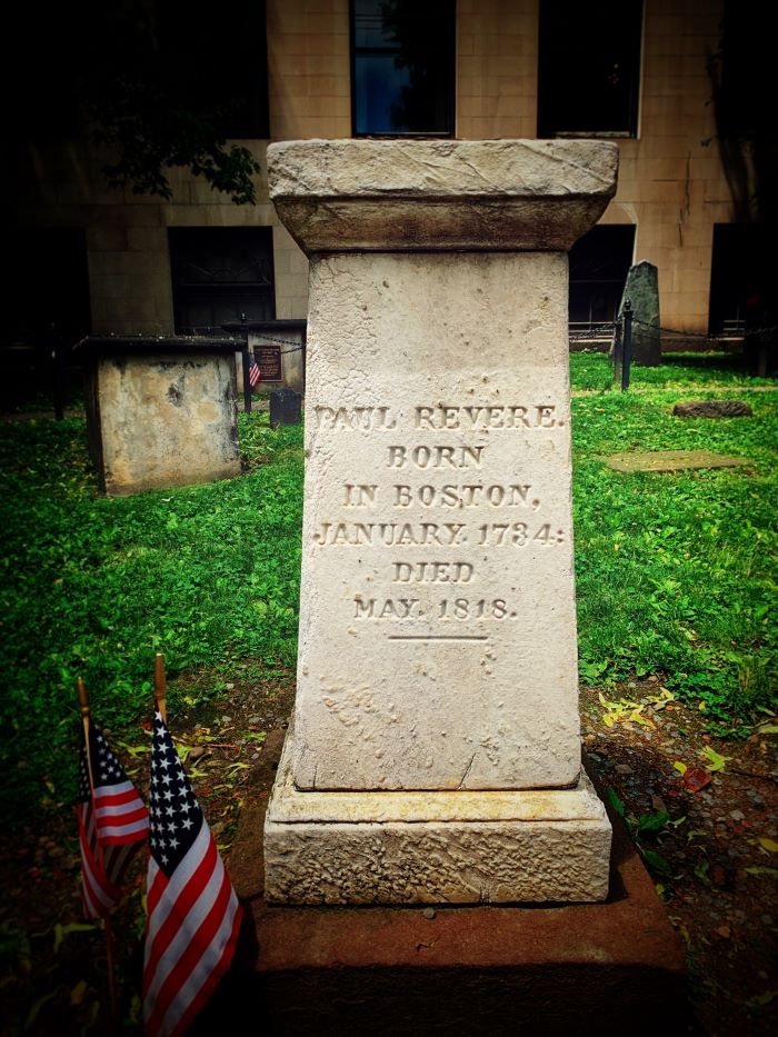 The grave of American Patriot Paul Revere in the Granary Burying Ground in Boston, MA.
Photo credit: L. Tripoli.