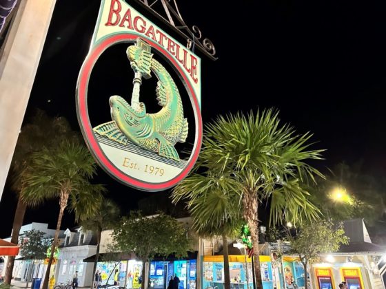 Sign at Bagatelle restaurant in Key West, FL. Photo credit: M. Ciavardini